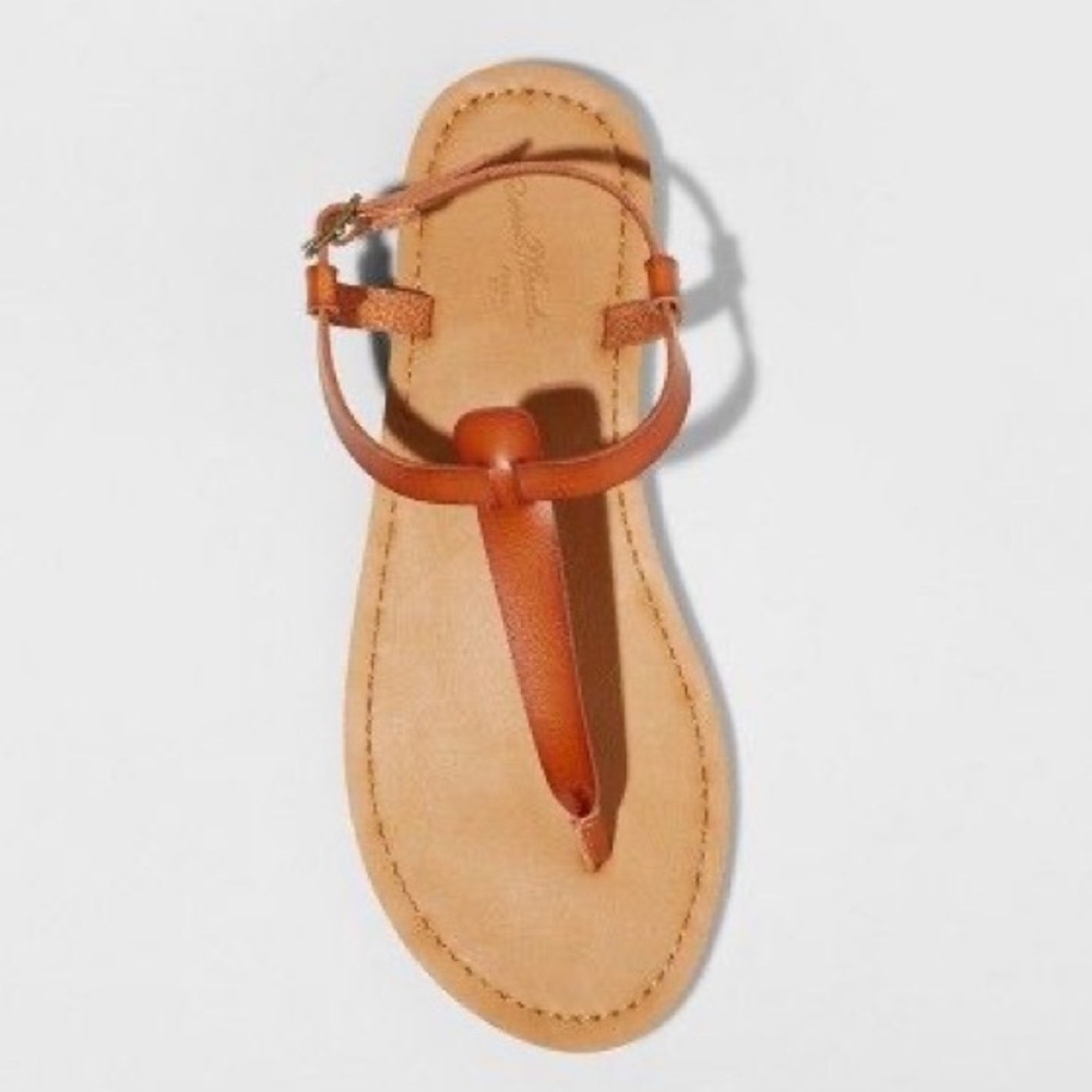 Hartley T-Strap Cognac Sandals size 9